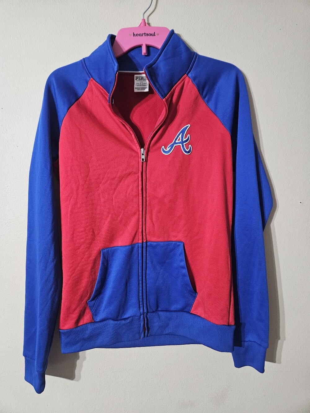 Pink Victoria's Secret Atlanta Braves Jacket Small